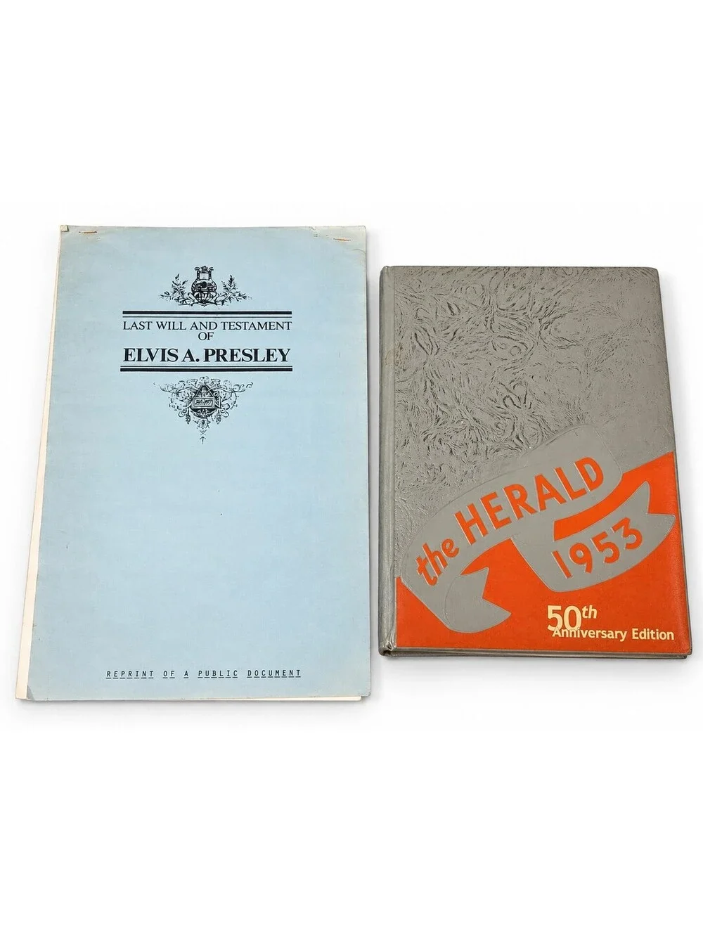 Elvis Presley 1953 Senior Herald 50th Anniversary + Last Will Testament Reprint
